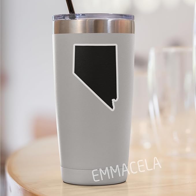 (3PCS) Nevada State Map Stickers, US State Stickers - Waterproof Vinyl Decals for Tumblers, Water Bottles, Laptops, Books, Scrapbooks, Great for Nevada Lovers 3 x 2 Inch