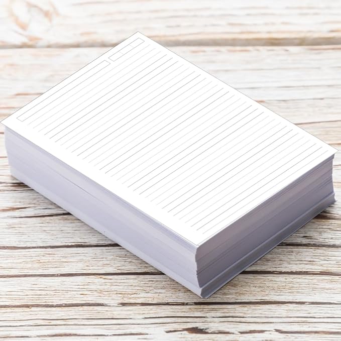 Unpunched Lined Refill Paper - A5 Loose Leaf Paper for Ring Binder/Discbound Notebook Planner Inserts, 100 Sheets/200 Pages,100gsm Ruled White Pages, 5.8" x 8.25”