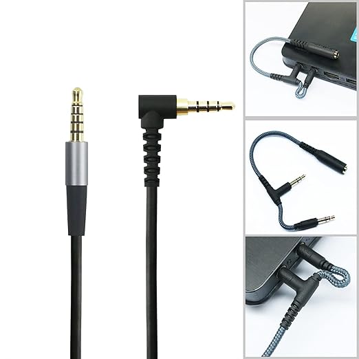 NewFantasia Replacement Audio Cable 3.5mm 5 Pole Male Compatible with SteelSeries Arctis Nova 1, 1X, Pro, 7, 7X, 1P Gaming Headset 1.3meters/4.3feet