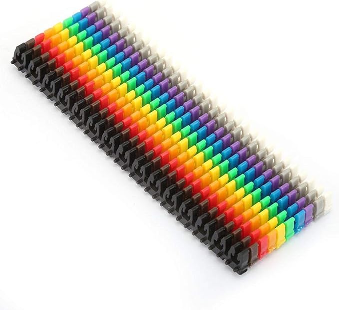 Clip on Wire Markers Wire Number Labels Colorful Cable Numbering Marker Tube for Marking The Color Coded Cables(150PCS -1.5MM 1.5)