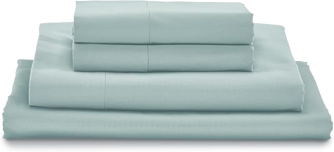 MyPillow Giza Dreams Bed Sheets, 100% Certified Giza Egyptian Cotton, Deep Pocket, Sateen Weave [Twin XL, Sea Mist]