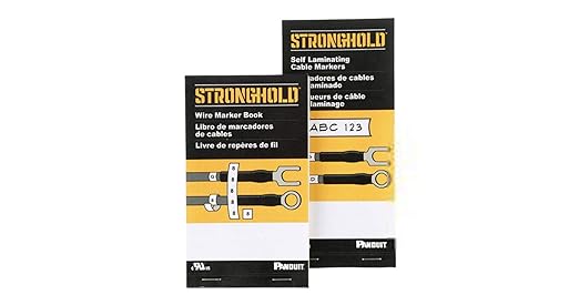 Panduit PCMB-16 Pre-Printed Wire Marker Book, Vinyl Cloth, .22 by 1.38-Inch L, 0-33, A-C, +, -, L1-L3, T1-T3 Legends Only