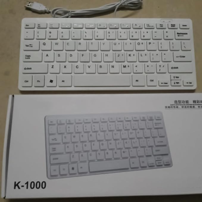 Compact Quiet Keyboard for Laptop, USB Lightweight Keypad - Portable Ultra-Slim Typing Device for Laptop Tablet Men Women