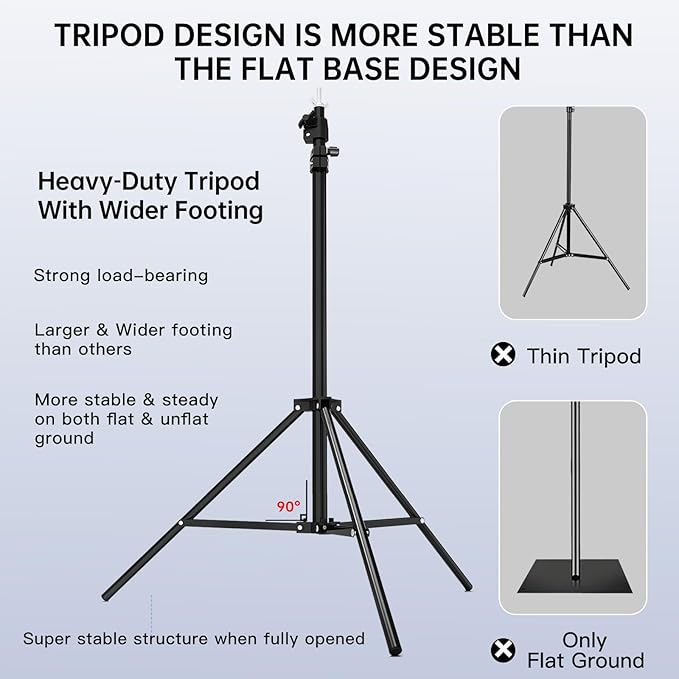 BEIYANG 8.5 x 10 FT Photo Backdrop Stand Kit, Adjustable Background Holder Support System Kit with Carrying Bag, for Photography Video Stutio, Parties Decoration, Advertising Display
