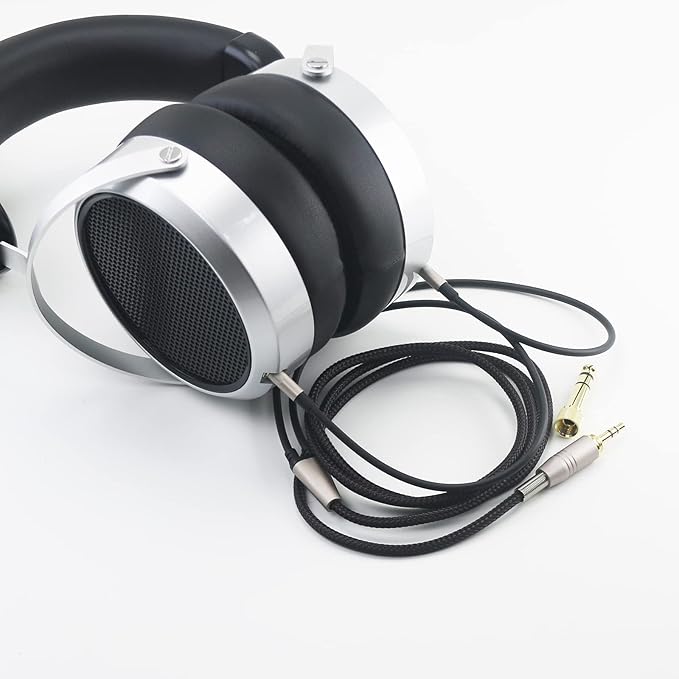NEW NEOMUSICIA Replacement Cable Compatible with Hifiman HE4XX, HE-400i (The Latest Version with Both 3.5mm Plug) Headphones 3.5mm / 6.35mm to Dual 3.5mm Jack Male Cord 3meters/9.9ft