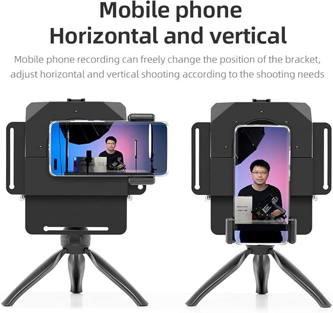 AMBITFUL Portable Teleprompter Kit - 7.5'' Mini Teleprompter with Desktop Tripod &Remote Control for Phone and DSLR Recording