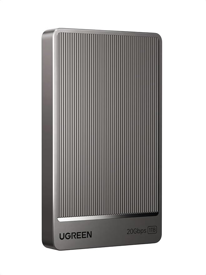 UGREEN 1TB Portable SSD UP to 2000MB/s, USB C SSD External Hard Drive with USB 3.2 Gen 2x2, External Solid State Drive Compatible with iPhone 16, PC, Windows, MAC, Xbox, PS3/4