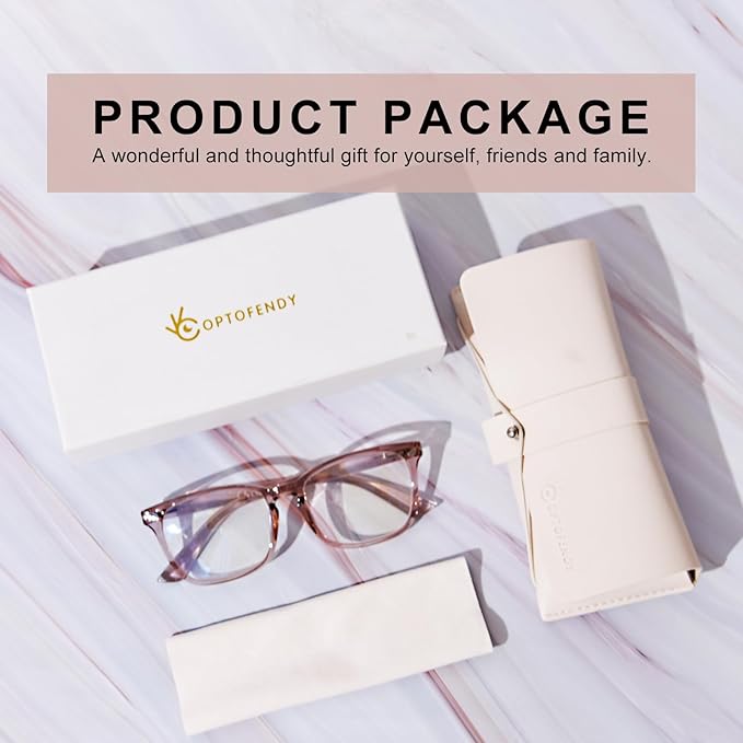 OPTOFENDY Blue Light Blocking Glasses Women Men, Computer Eyeglasses Anti Blue Light Glasses with Anti Eyestrain & UV