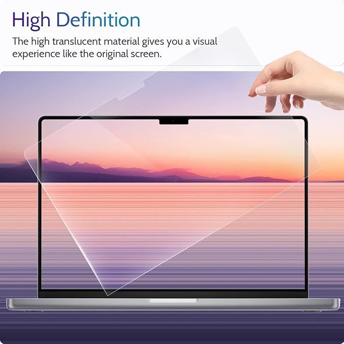 Peslv 3-Pack Anti Blue Light Screen Protector for MacBook Pro 16 Inch(2021-2025, M1, M2, M3, M4), 16.2" Mac Laptop Glare Filter Uv Blocker Shield Cover Eye Protection Film