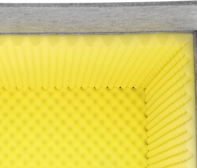 Desktop Soundproof Cover 31" H X 31" W X 31" L Recording Booth Portable Vocal Recording Booth with Double Sound Insulation Vocal Sound Absorbing Shield for Recording Studios, Offices（Yellow+Gray）