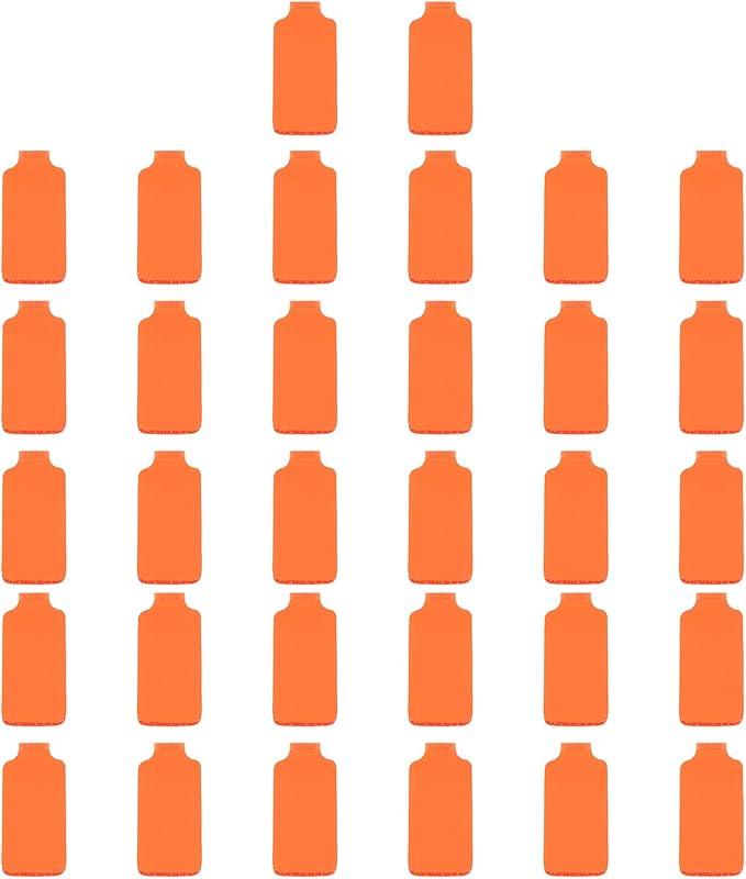 PATIKIL 3.5 x 0.8 Inch Cable Labels, 32 Pcs Electronic Cable Identification Tags Nylon Write on Wire Labels Rectangle Cord Tags Labeling for Electronics Management Organization, Orange