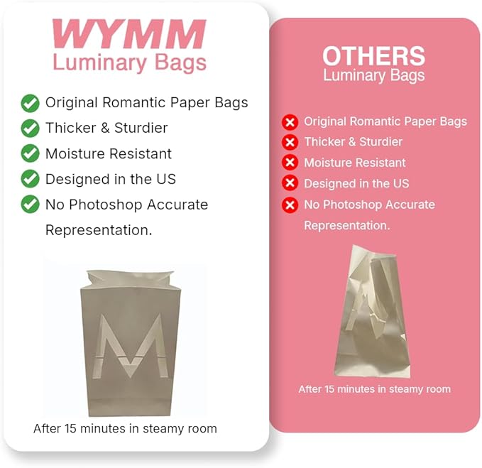 Happy Anniversary Decorations Light up Letters with Tea Lights Candles and Rose Petals Included - Luminary Paper Bags to be Used as Happy Anniversary Banner and Anniversary Decorations Romantic