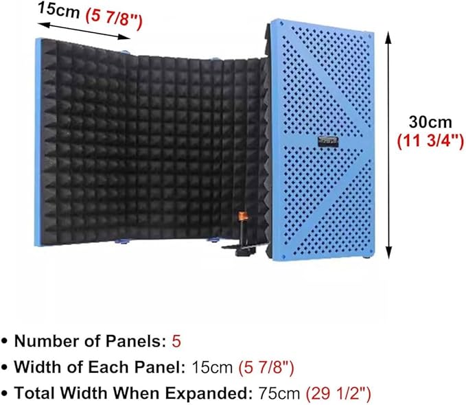 Portable Desktop Soundproof Cover,Microphone Soundproofing Acoustic Foam Panel,Self Made Sound Booth Box,Home Recording Equipment,for Music Practice Room(Pink)