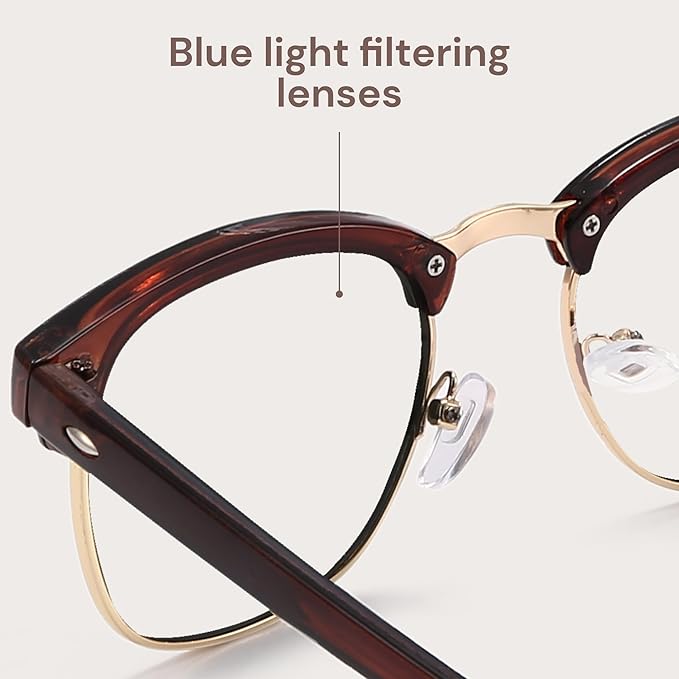 racico Computer Blue Light Blocking Glasses Blue Light Glasses Men Women, Anti Blu-Ray Gaming Glasses Lenses