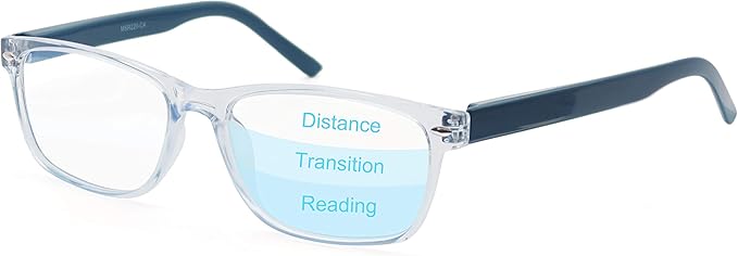 MODFANS Progressive Multifocus 2.5 Reading Glasses Blue Light Blocking Glasses,Anti-Glare,Anti-Eye Fatigue,UV Protection for Computer/TV/Tablet/Phone,Readers with Comfort Sping Hinge