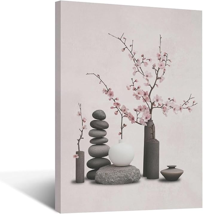 Zen Wall Art Zen Bathroom Pictures Wall Decor Spiritual Canvas Prints Meditation Decorations Painting Framed Artwork Office Home Spa Yoga Decor For Bedroom Dining Living Room 16"x24"