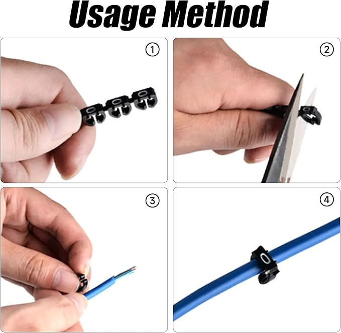 Wire Number Tube Cable Marker, 0.3 x 0.2in Colorful Clip on Wire Marker, Digital Number Wire Numbering Marker, Plastic Cable Numbering Marker Tube for Wires Management, 100Pcs