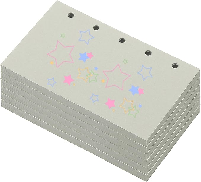 PATIKIL Colored Loose Leaf Paper, 4.1" x 2.5"(A8) 300 Sheets 5 Holes Punched 150GSM Blank Binder Refill Paper Supplies for Office Note Taking Teacher Planner Journal Notebook, Light Gray