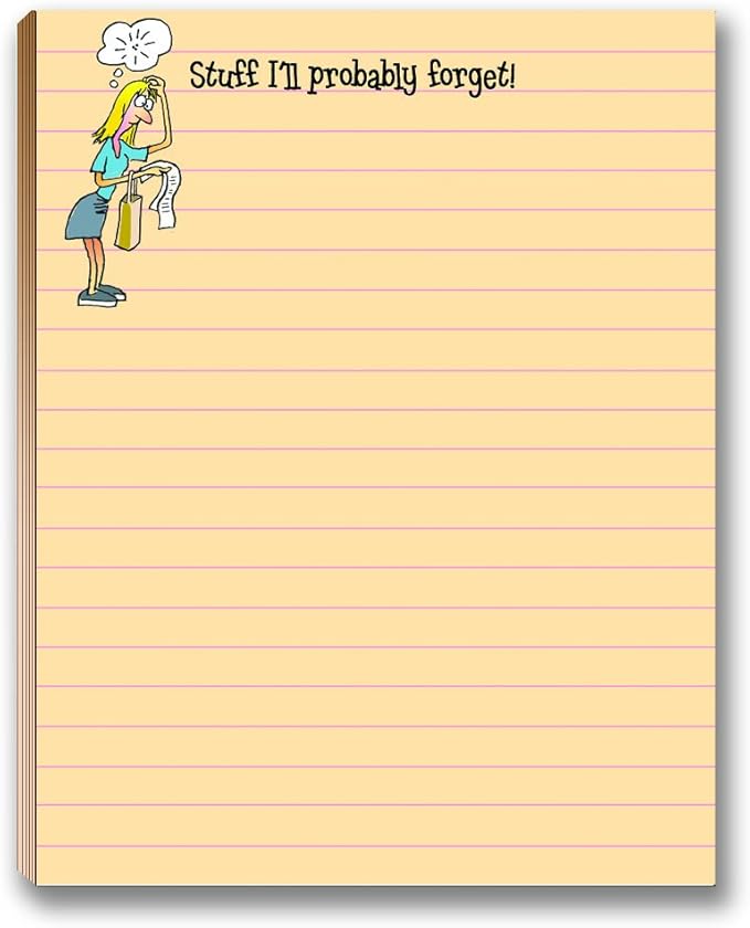 Stonehouse Collection Funny To Do List Notepads Assorted Pack - 4 Pads For Your Lists - Office Notepads - USA Made (Funny Pack)