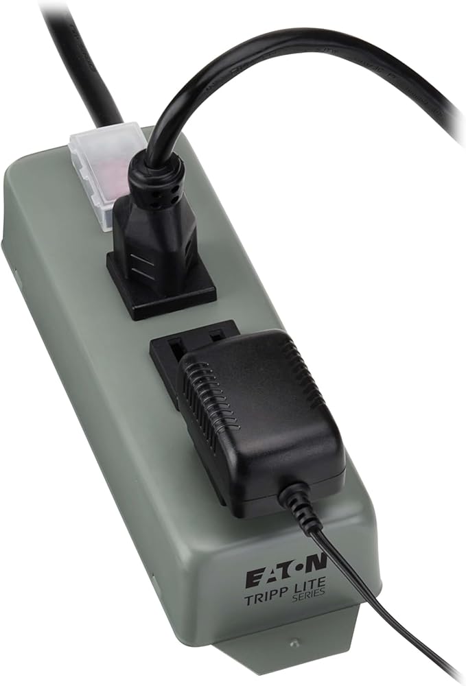 Eaton Tripp Lite Series 3-Outlet Heavy Duty Power Strip, Metal, Mountable (Wall Mount & Under Desk), 9ft Extension Cord, On/Off Switch Cover, Industrial Garage Shop Work Bench Applications (3SP9)
