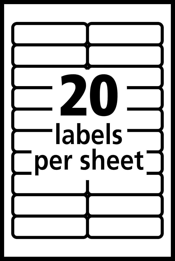 Avery Self-Adhesive Removable Labels, 0.5 x 1.75 Inches, 840 Per Pack, White Label Stickers (05422)
