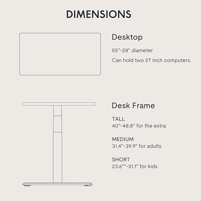FLEXISPOT E6 Pro Oval Leg Dual Motor 3 Stages Standing Desk 55x28 Inch Electric Height Adjustable Whole-Piece Board Electric Sit Stand Up Desk 150KG Load Capacity (Black Frame + Mahogany Desktop)