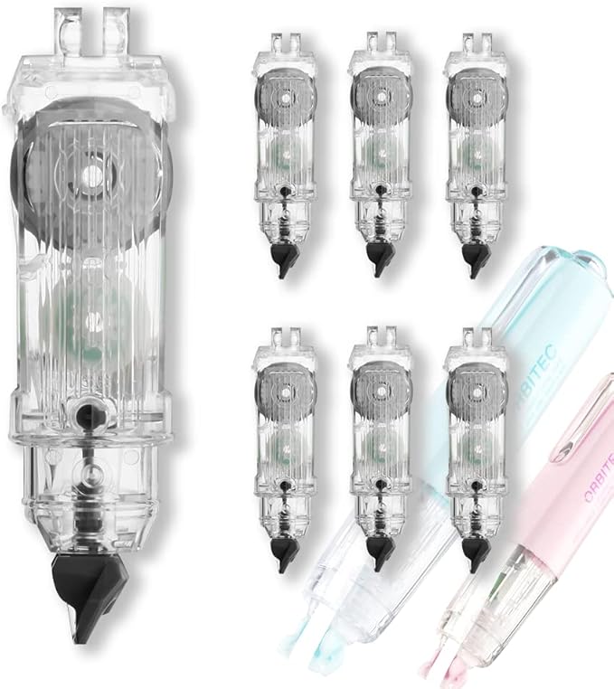 BITOSEE Correction Tape Refills, Carrier Tape for All the DU Series Refillable Correction Tapes, 6 Counts