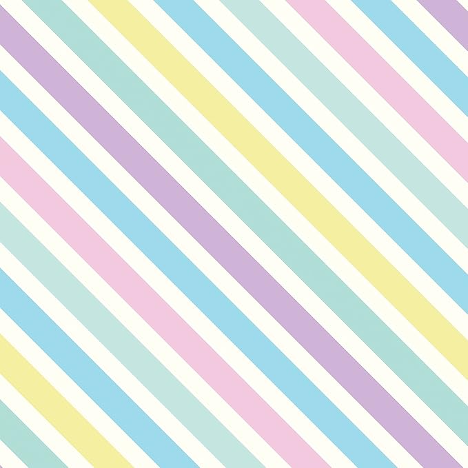 Jillson Roberts Bulk Gift Wrap, Everyday Gift Wrapping Supplies, Pastel Stripe, 1/2 Ream 417 feet x 30 inches