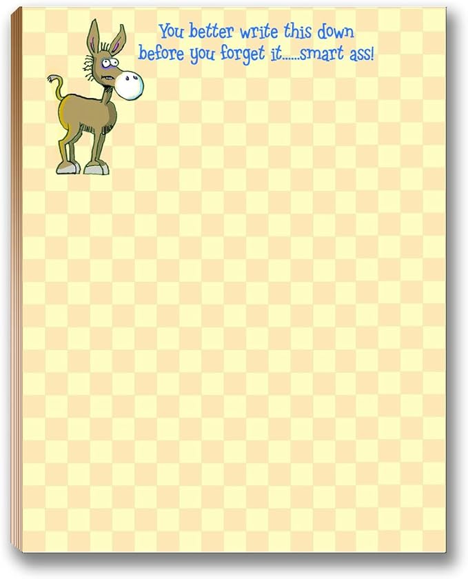 Stonehouse Collection Funny To Do List Notepads Assorted Pack - 4 Pads For Your Lists - Office Notepads - USA Made (Funny Pack)