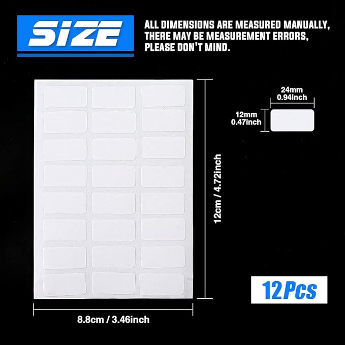 Glarks 200-Pieces 6 Inch Nylon Cable Marker Ties Self-locking Cord Tags Write on Ethernet Label Wire Straps with 3 Marker Pens and 288Pcs White Self-Adhesive Cable Labels for Home and Office Use