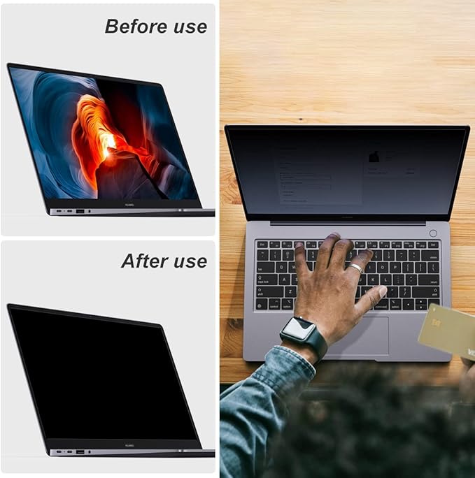 JEAPKA Laptop Privacy Screen 14 Inch Privacy Filter Screen Protector for 14Inch Laptop Anti Blue Light Glare Removable Filter