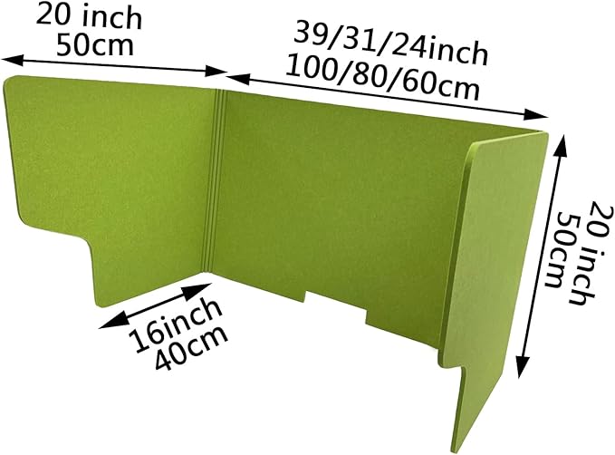 Portable Acoustic Desk Divider 2Pack Foldable Privacy Panels Soundproof Partitions for Office Classroom & Home Use Customizable Screens Enhanced Focus