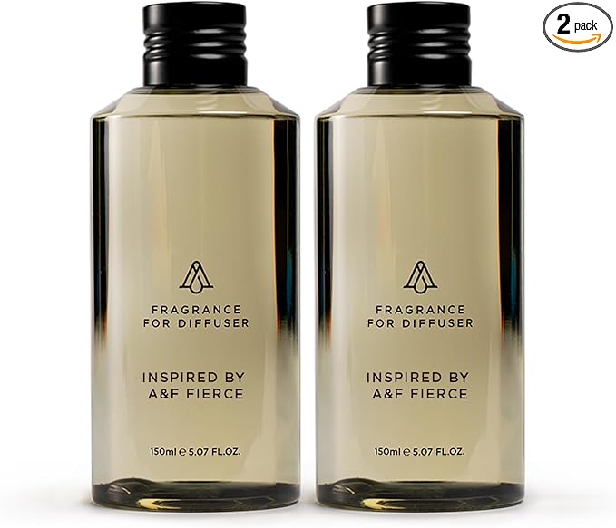 AromaPlan Hotel Scents, Inspired by A+F Fierce 5 Fl Oz (2 Pack) Luxury Aroma & Hotel Fragrance Diffuser Oil- Hotel Diffuser Oil for Aromatherapy- USA Made, Bigger Bottle, Bolder Aroma & Longer Lasting