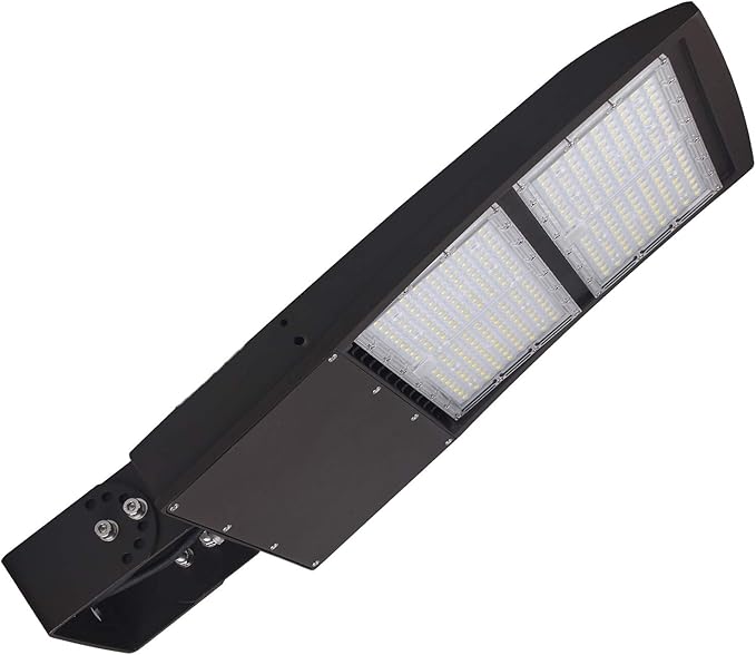 300W LED Parking Lot Lights, 40,500 Lumen, 4000K Neutral White, 20KV Surge Protector Built-in, LED Shoebox Lights (700-1000W Equiv.) Yoke/Trunnion/Wall Mount, DLC Premium UL Certified