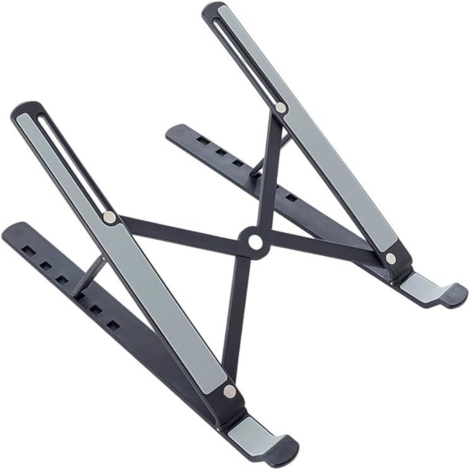 Vryxq Ergonomic Foldable Laptop Stand Portable Desktop Stand Adjustable 6 Gear Vertical Saving Dock for Tablet Foldable Holder