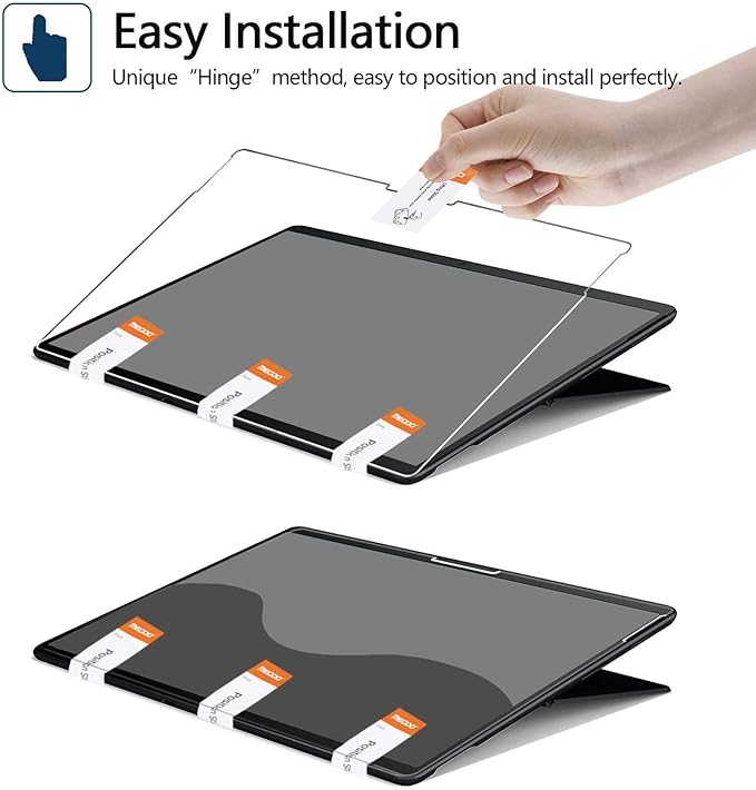 Megoo Surface Pro 8/Pro X 13" HD Tempered Glass Screen Protector, Ultra-Thin & Ultra-Clear, Superior Protection, Silky Smooth & Extremely Sensitive, 2 Pack