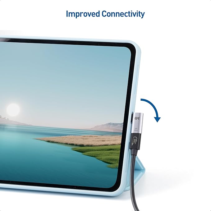 Cable Matters Combo-Pack 40Gbps Right Angle USB-C Adapter Kit, Up to [4K@240Hz Video, 240W Charging, 40Gbps Data Transfer] 90 Degree USB C Adapter, Compatible with Thunderbolt 4, iPhone 16, Steam Deck