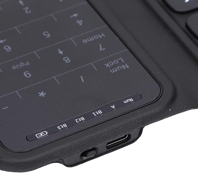 Luocute Foldable Keyboard, Portable Keyboard with Multi Touch Touchpad and Leather Case for Laptop PC Tablet Smartphone iOS
