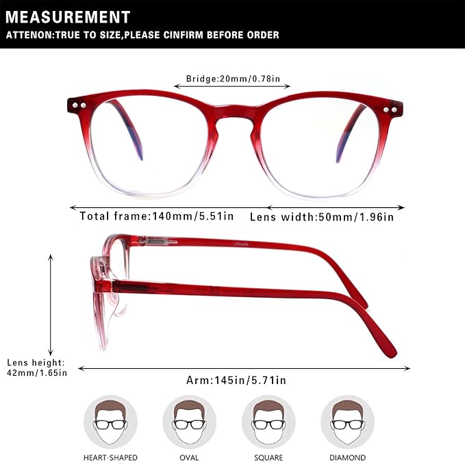 Henotin 3-Pack Blue Light Blocking Reading Glasses,Spring Hinge Computer Readers for Men Women,Anti UV Ray Filter Eyeglasses (Multicolor, 1.75)