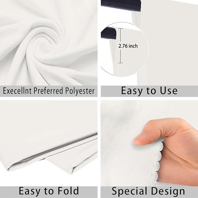 Ivory Photo Backdrop for Photoshoot Ivory Background for Photography Photo Backdrop Curtain for Party 10 x 10 FT