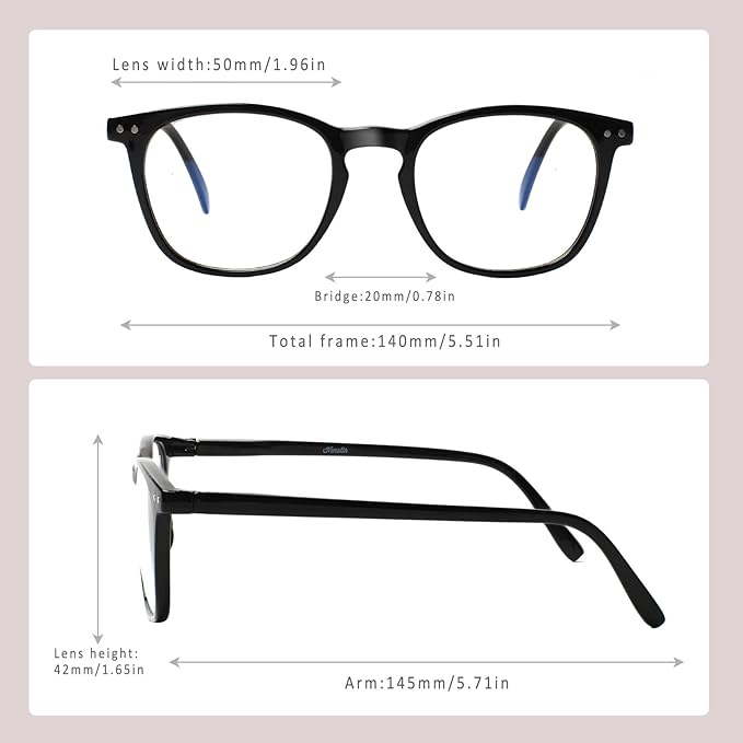 Henotin 6-Pack Blue Light Blocking Reading Glasses,Spring Hinge Computer Readers for Men Women,Anti UV Ray Filter Eyeglasses(reading glasses for women, 3.00)