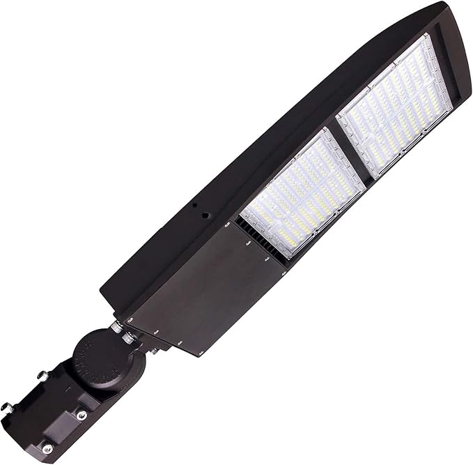 480V 300W LED Shoebox Street Light, 42000LM LED Area Pole Fixture for Parking Lot, IP65 Outdoor Commercial Area Road Light 5000K DLC UL Certified