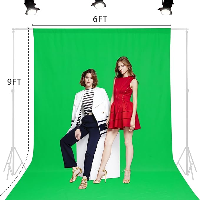 TRLYC Green Background Backdrop - 6x9 FT Backdrops Background for Photography Screen Photo Booth for Photoshoot Screen for Photo Backdrop Video Photography Studio