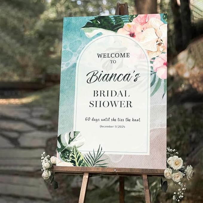 Bridal Shower Welcome Yard Sign, Wedding Shower Welcome Board, Custom Bridal Shower Sign, Elegant Bridal Shower Decor Board#9