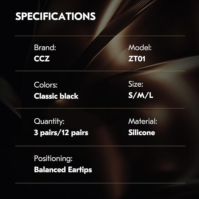 3 Pairs CCZ ZT01 Silicone Eartips,KINBOOFI Soft Silicone IEM Eartips Earbuds,Ddurability Replacement Earbud Tips for KZ ZST ZS10 PRO ZS10 PRO X AS10 ZSN PRO X ZSN PRO ZS10 PRO2 TANGZU WAN'ER(4559)
