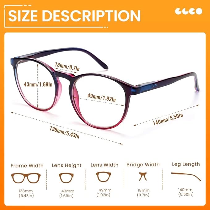 IBOANN Blue Light Glasses for Woman/Men, Fashion Blue Light Glasses Men, Fake Glasses Help Reduce Screen Fatigue