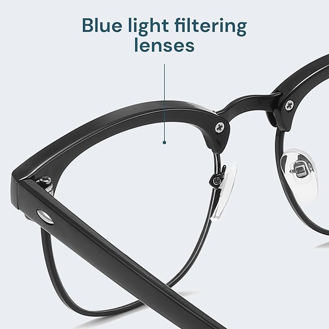 racico Computer Blue Light Blocking Glasses Blue Light Glasses Men Women, Anti Blu-Ray Gaming Glasses Lenses