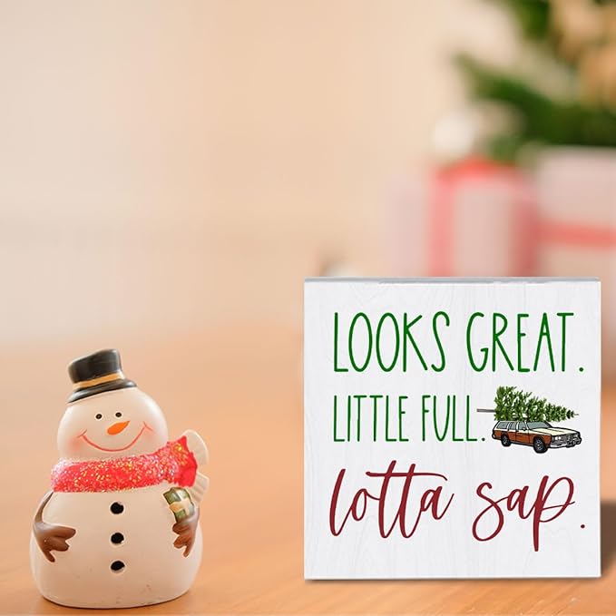 National Lampoons Christmas Vacation Decor for Home Christmas Vacation Decorations for Room Office Xmas Tiered Tray Decor 5 X 5 Inches