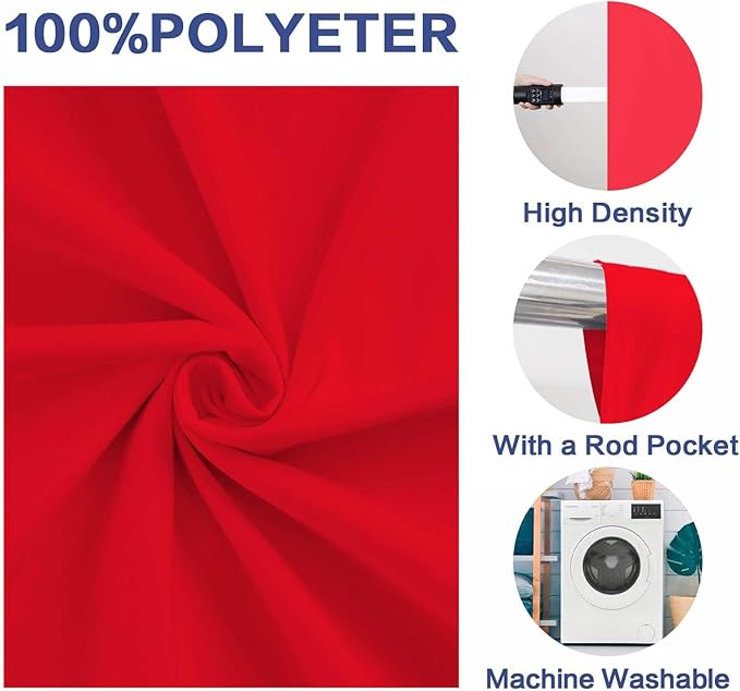 Photo Backdrop Red Background Cloth Professional Photography 8x10ft Seamless Design to Eliminate Wrinkles Wedding Luxury Theme Decoration Art Exhibition Gallery Display