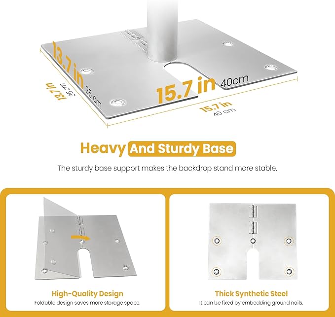 Jiang&Rong 10x10Ft Double Crossbar Backdrop Stand - Pipe and Drape Heavy Duty Adjustable Metal Frame with Drape Kit, Photographic Studio Backdrop Stand for Wedding, Birthday Party, Banquet Decorations